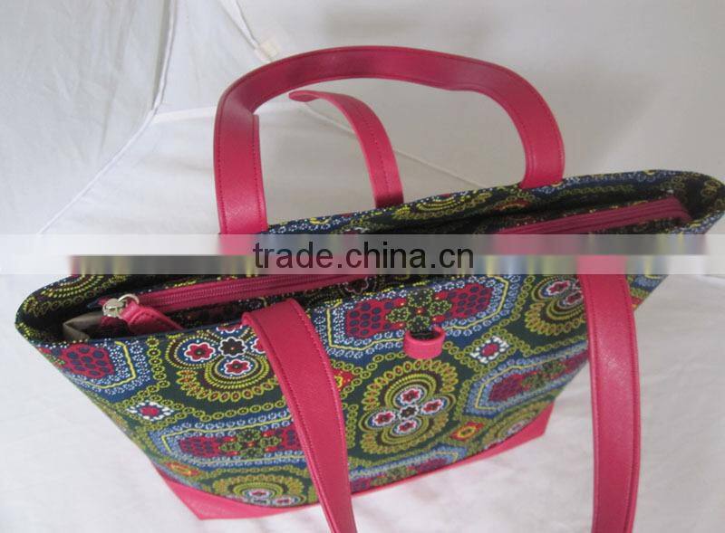 African Fabric Handbag Wax material lady bags