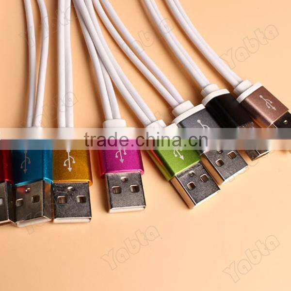 Short Mini 22cm Aluminum 2 In 1 USB Cable For Samsung Iphone