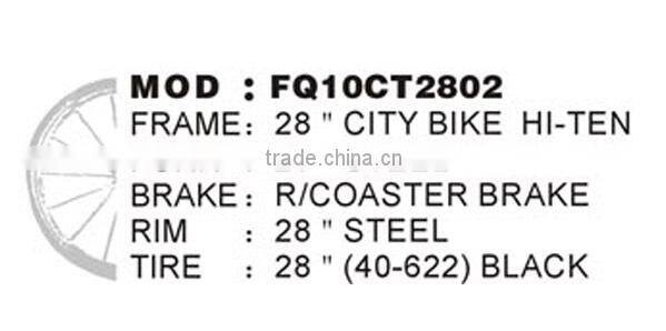 2014 hot sell ct2802 PULLY 28 inch single speed Alloy utility/city bike