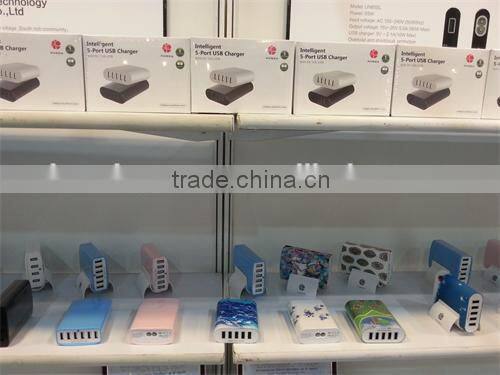China Factory 5-6 port Intelligent usb travel charger 12A