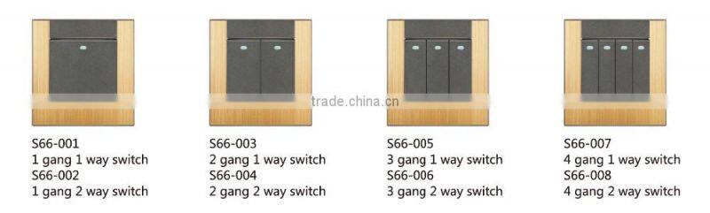 1 socket types of electrical switches with neon