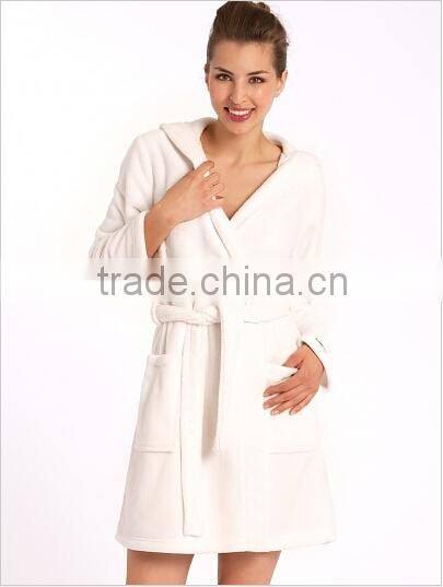 100% Polyester Coral Fleece Thick Robe/women towel robe/bathrobe/gown/ bath robe/Ultrasoft Plush Bath Robe for adult