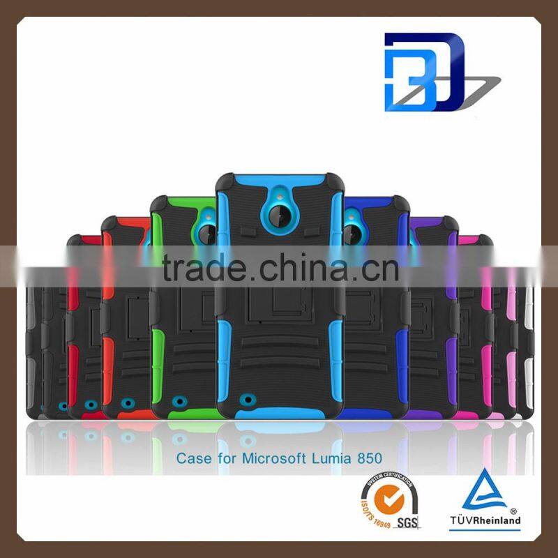 buy from china online 3 in 1 Holster Silicone + PC Hybrid Handy Kickstand Belt Clip Case for Microsoft Lumia 850 accessories