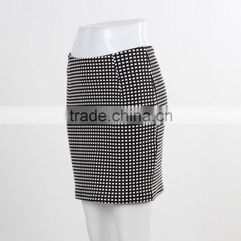 F5S43018 Latest Fashion Women Check Grid Mini Skirts