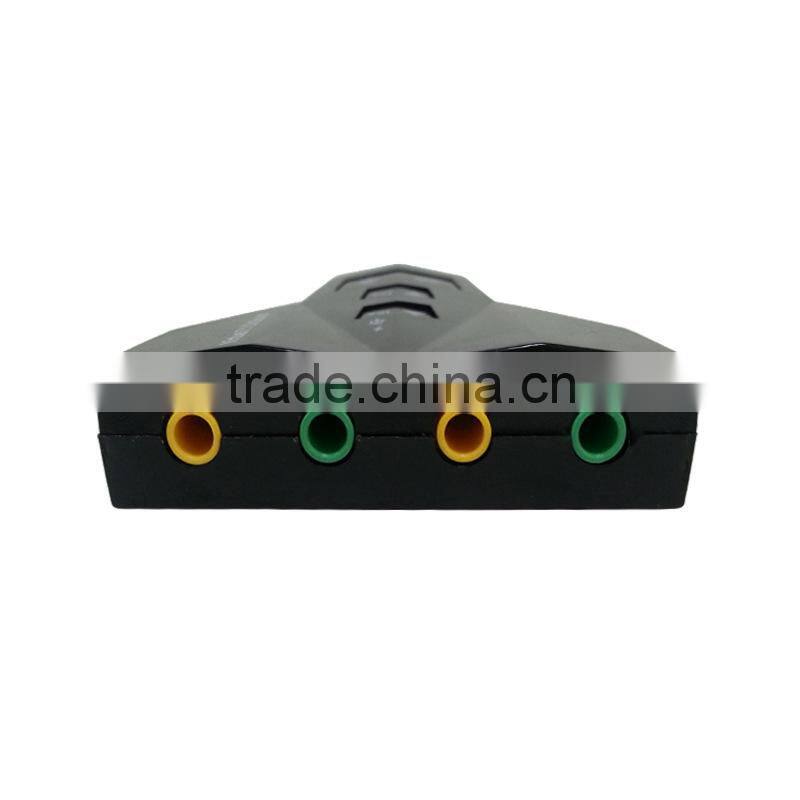Double Sound Card Virtual 7.1 Channel USB 2.0 Audio Adapter Dual Microphone and Headset 7.1Ch 3D Audio Sound Card