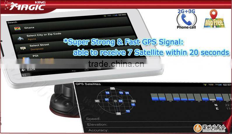 7 inch built-in gps 3g wifi video call tablet pc