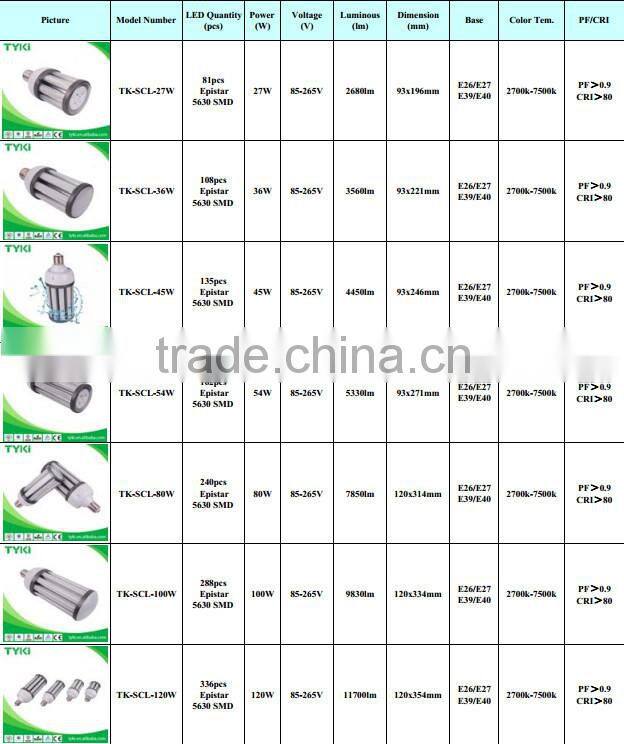 27w E27 SMD LED Light Bulb Lamp Energy Saving Corn Light,white Light