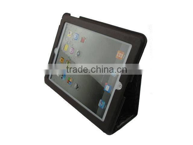 Rotating Retro Map pattern PU Leather Smart Cover Stand Case for iPad 3 and for the New iPad
