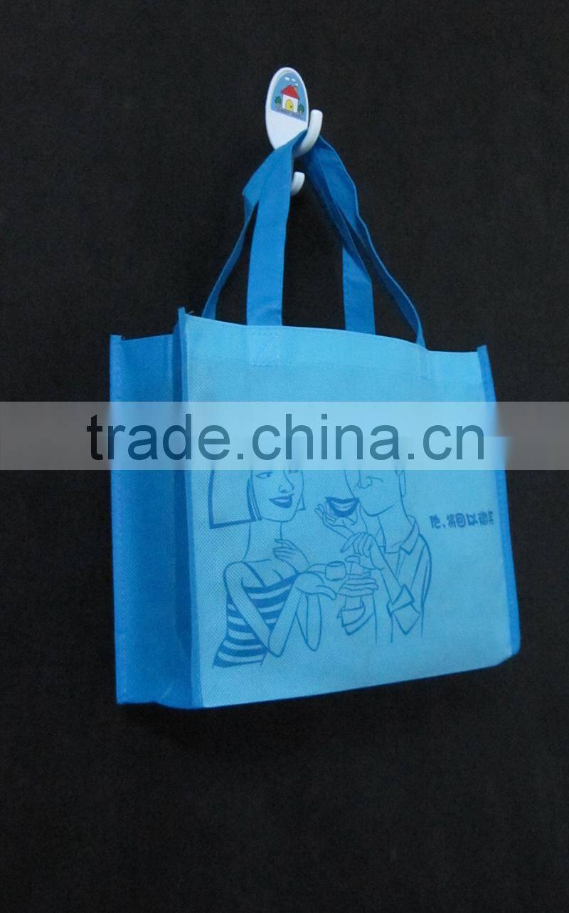 Navy blue shopping bag with image printing