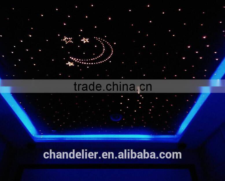 fiber optic decoration, fiber star ceiling fiber star ceiling light , LED fiber optic moon and star lights om121