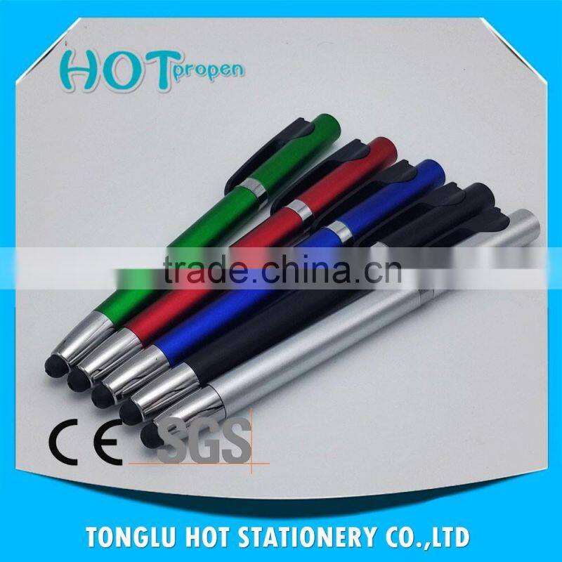 spray paint colored barrel, wide chrome ring with black big clip,twist touch pen