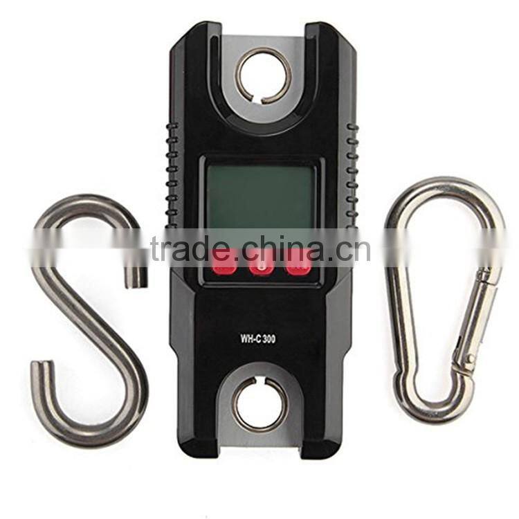 Mini Portable Crane Scale 300kg 0.1kg LCD Display Digital Electronic Hook Hanging Scale with White Backlight