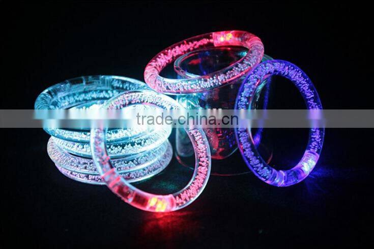 Yiwu Hot Selling Low Price Consert Using Profitional Gift Colorful LED Acrylic Flash Wristband