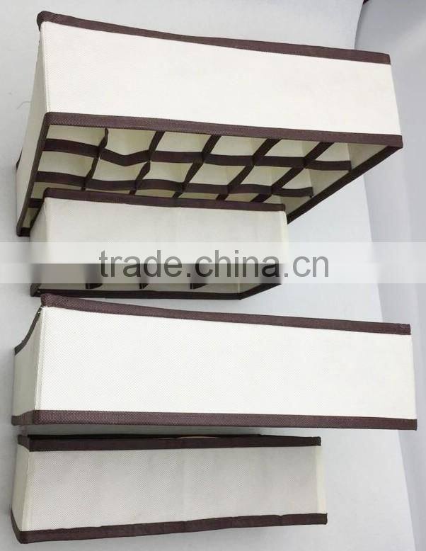 Non-woven closet organizer drawer organizer set, underwear organizer storage box set