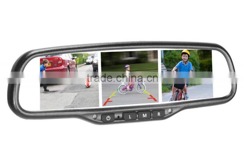 Car Rearview Mirror Monitor with 3 3.5 inch LCD Display