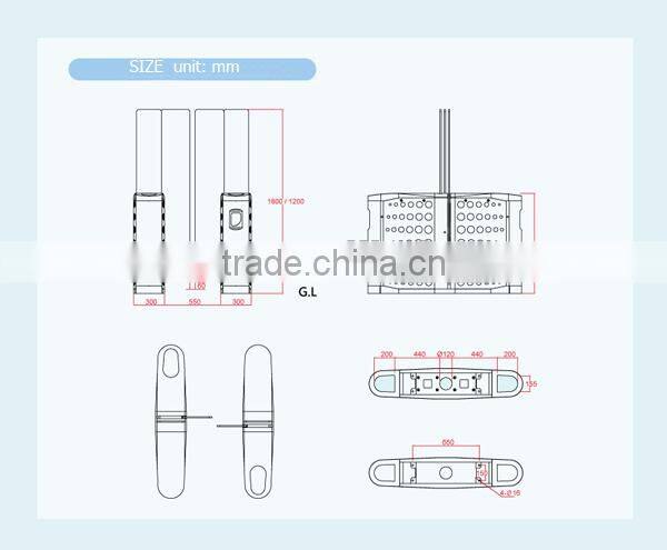 OEM factory Price security double swing pedestrian gate