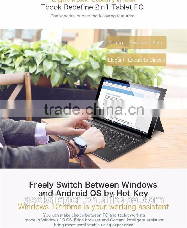 Teclast TBOOK 16 2 in 1 Ultrabook Tablet PC-BLACK/11.6 inch Win 10 + Android 5.1 Intel Cherry Trail Z8300 64bit
