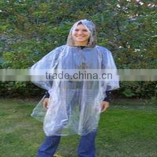 PE emergency plastic indoor poncho