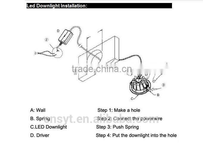 Au plug led downlight 10w 90mm cutout led downlight smd5730 led downlight