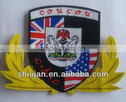 iron-on military woven embroidery patch