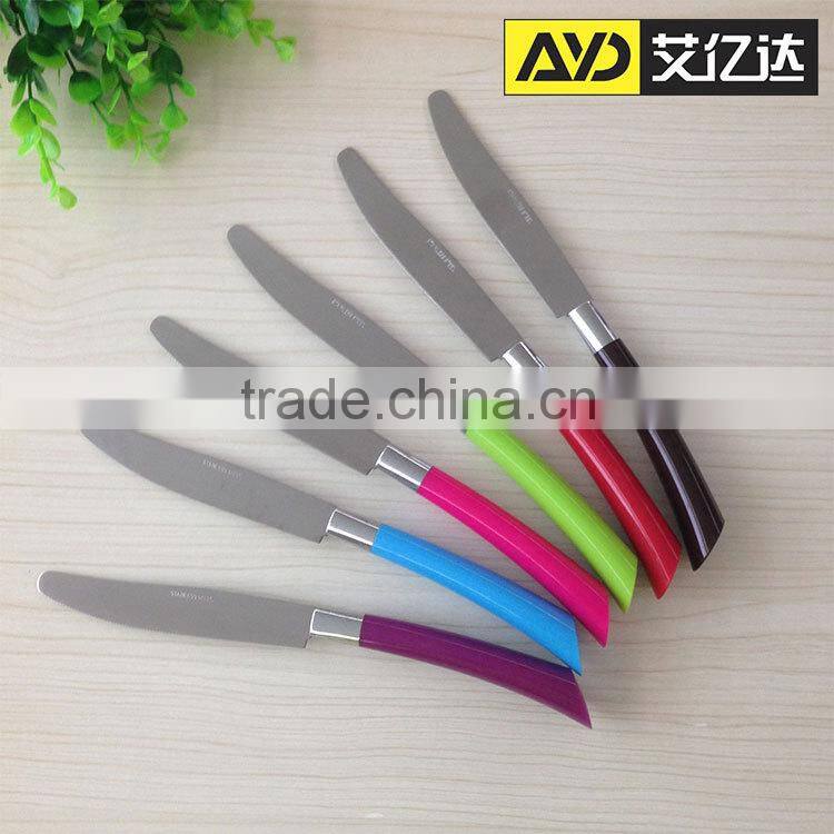 Colorful! stainless steel cutlery with plastic handle