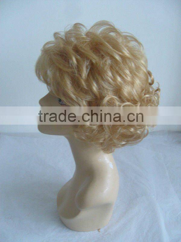 Hot-selling Short Curl Full Lace Wig For White Women