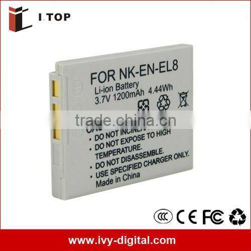 Digital Camera Battery for Nikon EN-EL8,1200mAh 3.7V