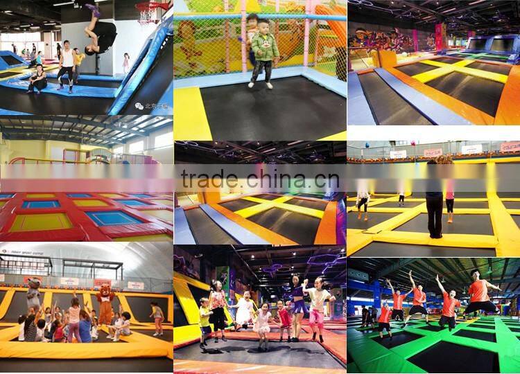 Luxury kids foam indoor trampoline playground bungee trampoline