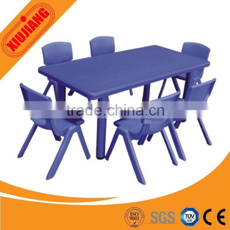 indoor various shapes plastic school desk and chair toys table for children