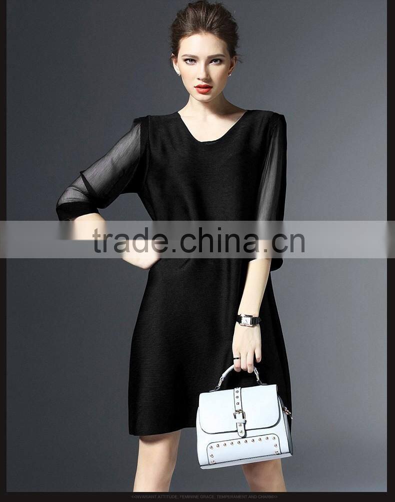 2016 New Fahion women's dress Lanternsleeves for the evening party