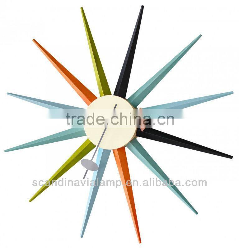 Premium Quality Nelson Sunburst Clock Blue