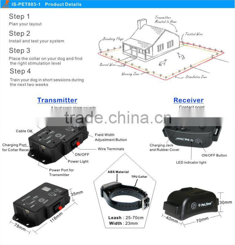 Hot Selling Dog Fencing Device Safe Electric Wireless Pet Fence