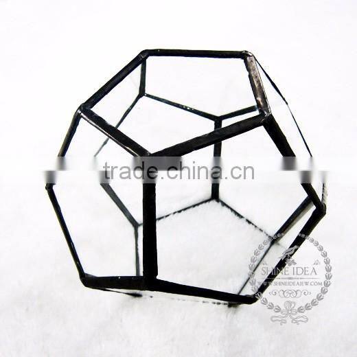 11*11*9cm geometric 12 face cutting glass terrarium flower arrangement air plant planter greenhouse home decoration 0100011