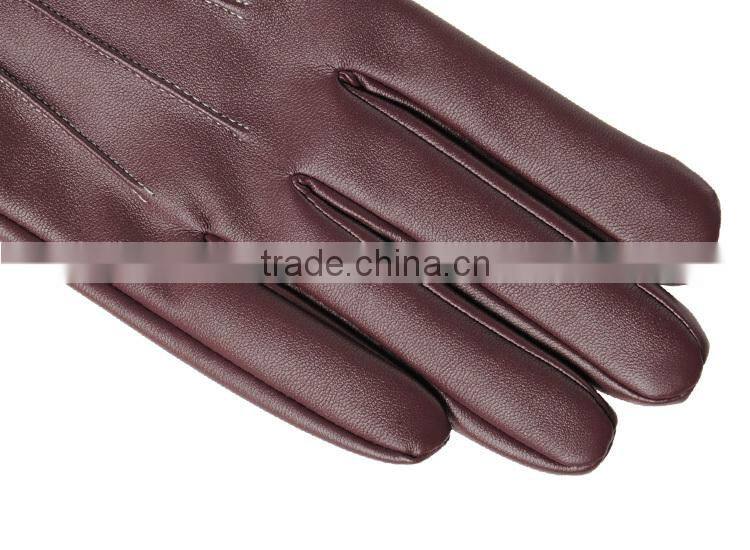 New design women bluetooth call touch screen PU leather gloves P-EWB030
