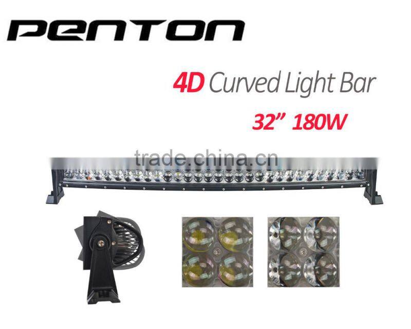 Penton 2016 Auto Driving Lighting 180W 4x4 4D Curved High Lumen Led Light Bar for Offroad