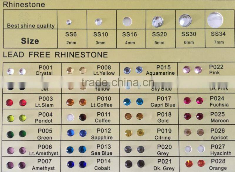 loose black flat back rhinestone ss10 hotfix rhinestone