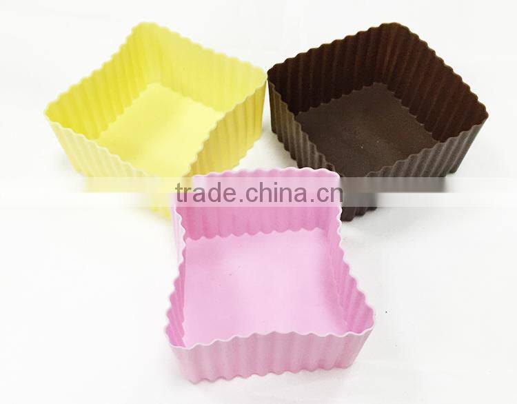 Food Grade Square Shaped Silicone Cupcake Mold