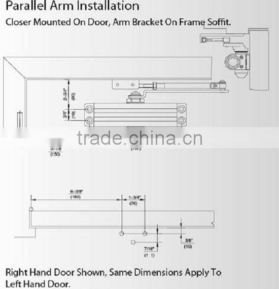 Hot seller square door closer heavy duty door closers