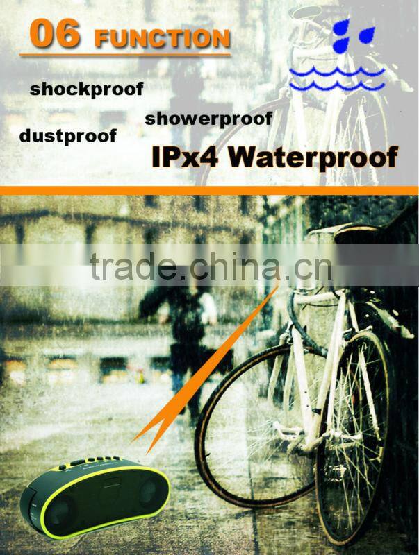 Model B6 New products waterproof IPX4 LED mini bluetooth wireless motocycle speaker