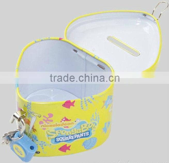 Tin box packing money box water bottle and lunch box set kids gift set