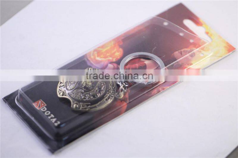 New PC online game dota 2 keychain champion shield keychain metal custom keychain
