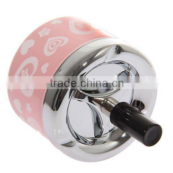 LOVE Pink Heart Push Down Button Spinning Ashtray Valentines Gift Smoking