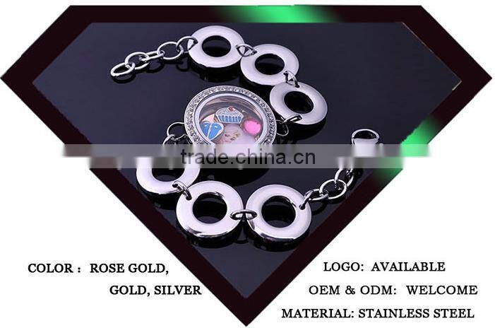 chain bracelet lockets for lady