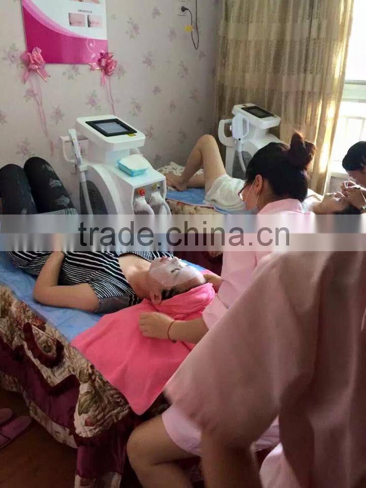 Taibo ODM OEM e-light ipl rf+nd yag laser/E-light +RF +Q-switch nd yag laser tattoo removal hair removal machine 3in1
