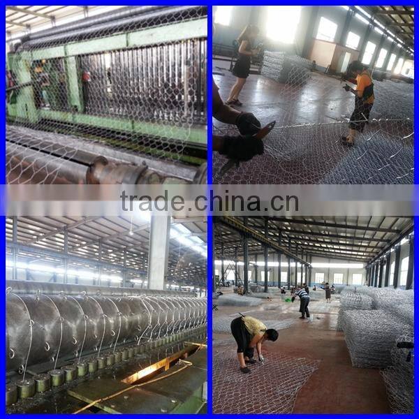 SGS test gabion cage / high zinc coated gabion box / hexagonal mesh