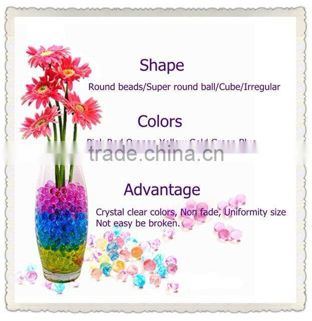 The purple deco beads for silk flowers arrangement