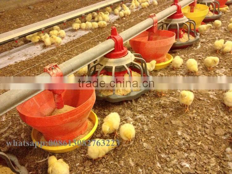 Plastic gravity-flow chick or quail feeder