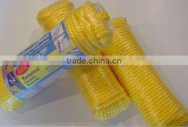 Yellow Twist PP Rope