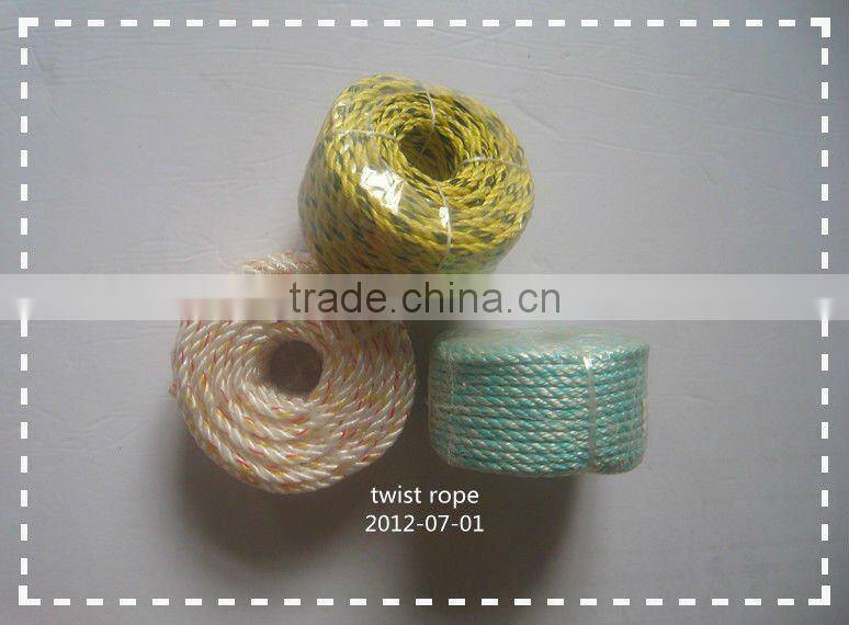 3 strands twist polypropylene rope