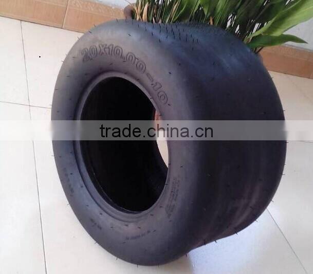 Slick smooth trailer tire 20x10.00-10